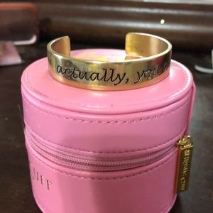 Rustic cuff “ actually you can” bracelet
